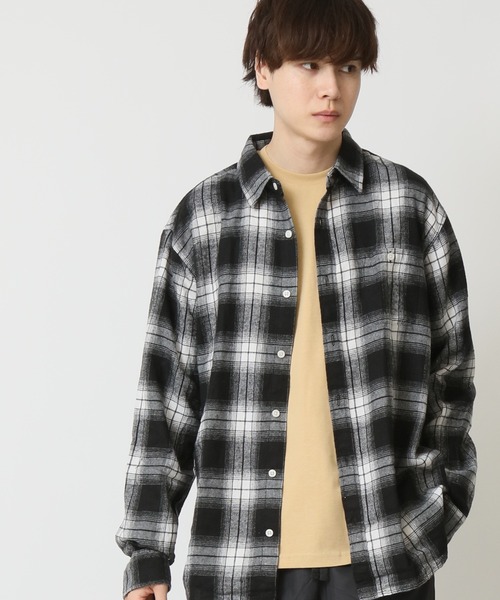 ARCADE（アーケード）の「秋服 ヴィンテージテイスト フランネルチェックシャツ ネルシャツ（シャツ/ブラウス・メンズ・ワイン/ブラウン系1/ブラック系6/レッド系4/ブラック系1/グリーン系1/イエロー系1/ブラック系3/グリーン系2/ネイビー系1/ホワイト系1/ブラック系5/レッド系2/ブラック系4/ベージュ系1/グリーン系3/レッド系3・M/XL/L）」の3枚目の写真