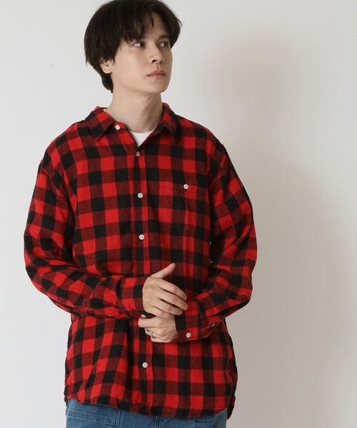 セール】秋服 ヴィンテージテイスト フランネルチェックシャツ