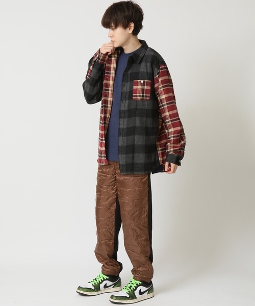 ARCADE（アーケード）の「秋服 ヴィンテージテイスト フランネルチェックシャツ ネルシャツ（シャツ/ブラウス・メンズ・ワイン/ブラウン系1/ブラック系6/レッド系4/ブラック系1/グリーン系1/イエロー系1/ブラック系3/グリーン系2/ネイビー系1/ホワイト系1/ブラック系5/レッド系2/ブラック系4/ベージュ系1/グリーン系3/レッド系3・M/XL/L）」の19枚目の写真