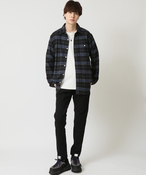 ARCADE（アーケード）の「秋服 ヴィンテージテイスト フランネルチェックシャツ ネルシャツ（シャツ/ブラウス・メンズ・ワイン/ブラウン系1/ブラック系6/レッド系4/ブラック系1/グリーン系1/イエロー系1/ブラック系3/グリーン系2/ネイビー系1/ホワイト系1/ブラック系5/レッド系2/ブラック系4/ベージュ系1/グリーン系3/レッド系3・M/XL/L）」の20枚目の写真