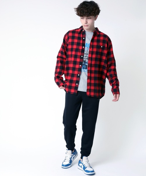 セール】秋服 ヴィンテージテイスト フランネルチェックシャツ