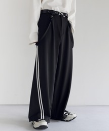 NBB WEEKEND ブラックラインパンツ　サイズ１　新品タグ付 サイドライントラックパンツ ワイドシルエット（フルレングス