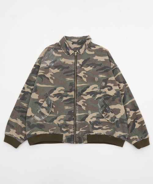 Figments（フィグメンツ）の「エイジドカモフラフライトジャケット（ミリタリージャケット・レディース・その他1・FREE）」の3枚目の写真