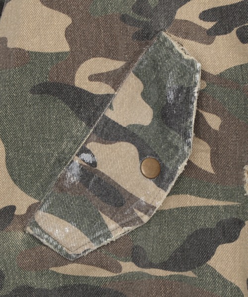 Figments（フィグメンツ）の「エイジドカモフラフライトジャケット（ミリタリージャケット・レディース・その他1・FREE）」の5枚目の写真