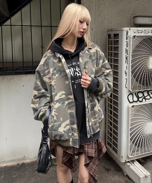 セール】エイジドカモフラフライトジャケット（ミリタリージャケット