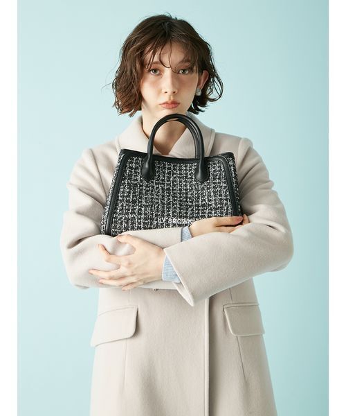 LILY BROWN（リリーブラウン）の「ロゴ刺繍バリエーショントートバッグ（トートバッグ・レディース・ベージュ/アイボリー/ブラック・F）」の12枚目の写真