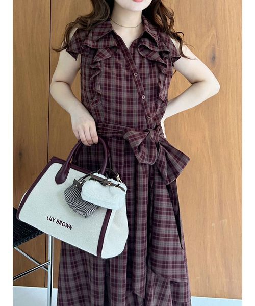 LILY BROWN（リリーブラウン）の「ロゴ刺繍バリエーショントートバッグ（トートバッグ・レディース・ベージュ/アイボリー/ブラック・F）」の18枚目の写真