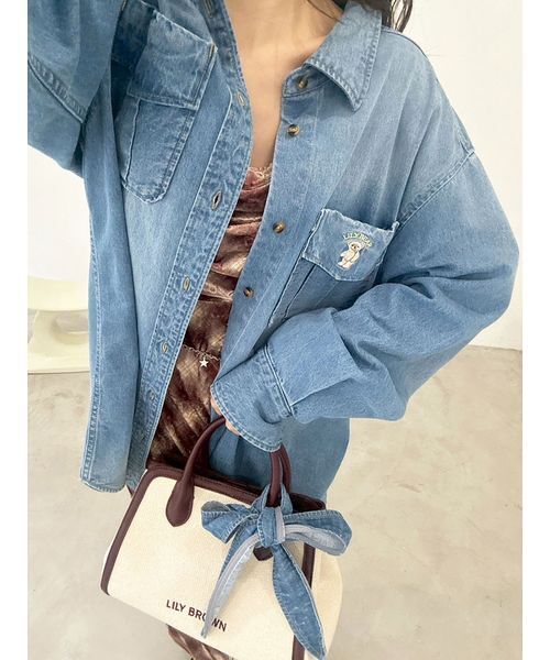 LILY BROWN（リリーブラウン）の「ロゴ刺繍バリエーショントートバッグ（トートバッグ・レディース・ベージュ/アイボリー/ブラック・F）」の19枚目の写真