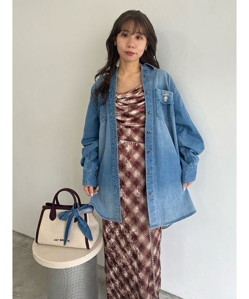 LILY BROWN（リリーブラウン）の「ロゴ刺繍バリエーショントートバッグ（トートバッグ・レディース・ベージュ/アイボリー/ブラック・F）」の21枚目の写真