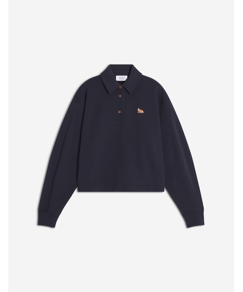 Maison Kitsune（メゾンキツネ）の「BABY FOX CROPPED POLO SWEATSHIRT（スウェット・レディース・ネイビー・XS/S/M/L）」の6枚目の写真