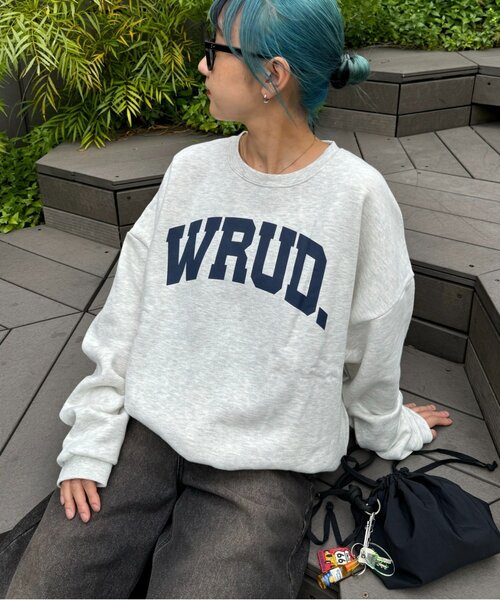 WEB限定】【UNISEX】WRUD.ビッグシルエット裏起毛ロゴスウェット