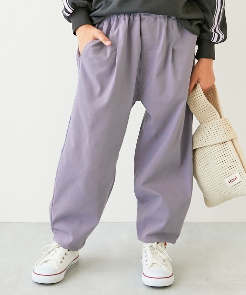 devirock（デビロック）の「よくばりストレッチ ツイル ルーズタックパンツ（チノパンツ・キッズ・ブラック/ダークオリーブ/パープル系/チャコール/ベージュ系/テラコッタ・100cm/110cm/120cm/130cm/140cm/150cm/160cm）」の6枚目の写真