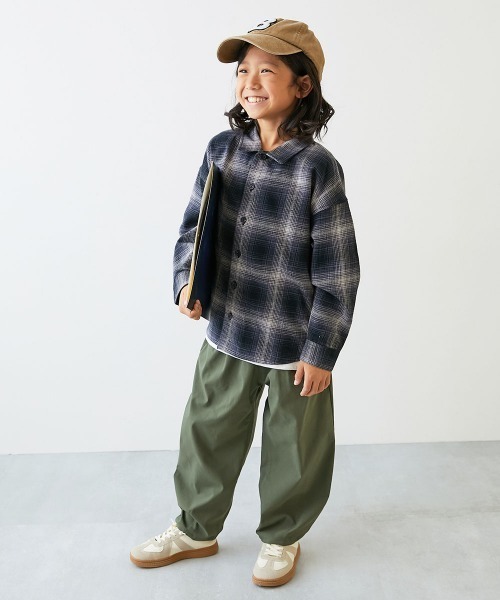 devirock（デビロック）の「よくばりストレッチ ツイル ルーズタックパンツ（チノパンツ・キッズ・ブラック/ダークオリーブ/パープル系/チャコール/ベージュ系/テラコッタ・100cm/110cm/120cm/130cm/140cm/150cm/160cm）」の10枚目の写真