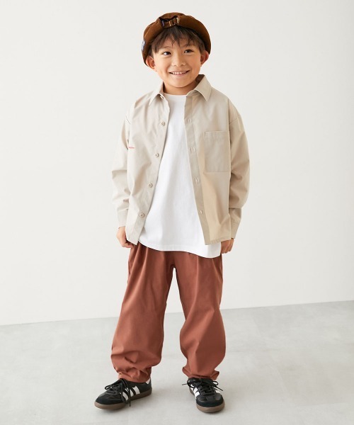 devirock（デビロック）の「よくばりストレッチ ツイル ルーズタックパンツ（チノパンツ・キッズ・ブラック/ダークオリーブ/パープル系/チャコール/ベージュ系/テラコッタ・100cm/110cm/120cm/130cm/140cm/150cm/160cm）」の12枚目の写真