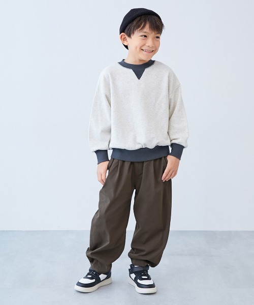 devirock(デビロック)の「よくばりストレッチ ツイル ルーズタックパンツ(チノパンツ・キッズ・ブラック/ダークオリーブ/パープル系/チャコール/ベージュ系/テラコッタ/ベージュ/ブラウン系/ダークネイビー・100cm/110cm/120cm/130cm/140cm/150cm/160cm)」の11枚目の写真