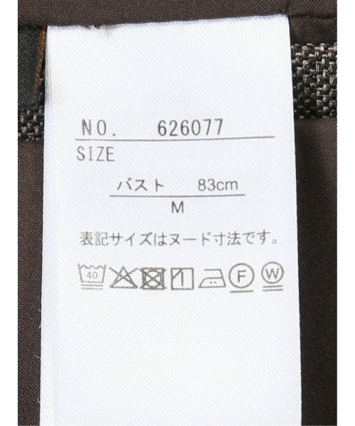 m.f.editorial（エムエフエディトリアル）の「【ストレッチ ウォッシャブル】m.f.エディトリアル レディース シャーク 1ボタンジャケット こげ茶(セットアップ可能)（スーツジャケット・レディース・ダークウッド・MEDIUM/LARGE/X-LARGE/S）」の5枚目の写真