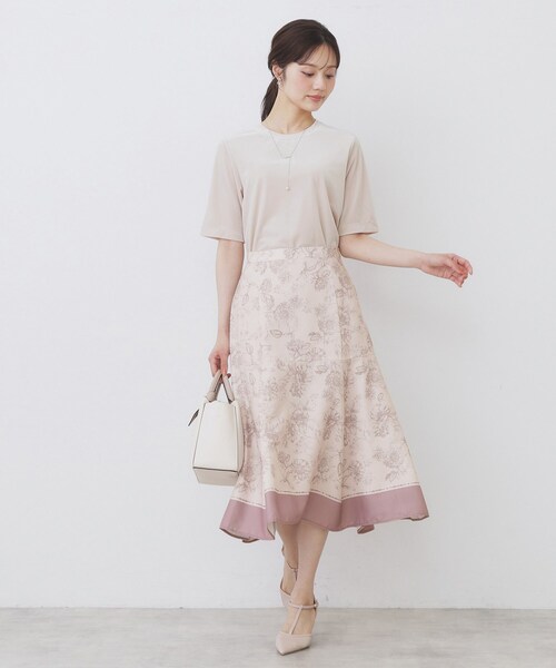 index(インデックス)の「《andGIRL掲載》ベロアボクシーTシャツ【洗濯機洗い可】(Tシャツ/カットソー・レディース・ライトグリーン/チャコールグレー/ダークグリーン/ナチュラル・42/40/38/36)」の18枚目の写真
