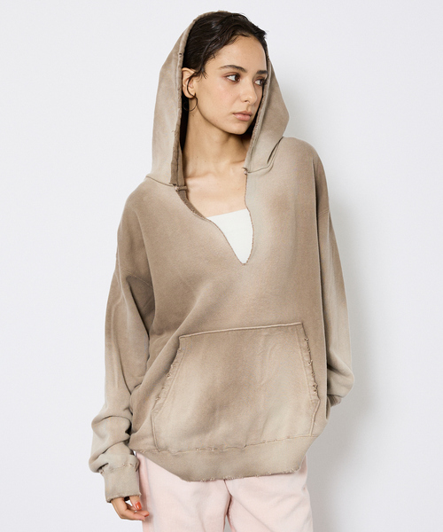 Johnbull(ジョンブル)の「【JOHNBULL/ジョンブル】ヴィンテージカラー スウェット/ プルオーバーパーカー /裏毛 フーディ /ユニセックス /ピグメントダイ加工(スウェット・メンズ・ブルー/ピンク/ブラウン/オレンジ・M/L)」の22枚目の写真