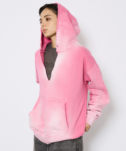 Johnbull(ジョンブル)の「【JOHNBULL/ジョンブル】ヴィンテージカラー スウェット/ プルオーバーパーカー /裏毛 フーディ /ユニセックス /ピグメントダイ加工(スウェット・メンズ・ブルー/ピンク/ブラウン/オレンジ・M/L)」の10枚目の写真