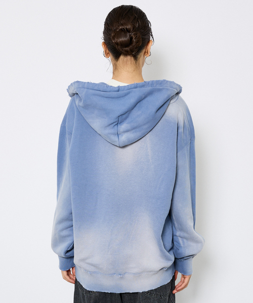 Johnbull(ジョンブル)の「【JOHNBULL/ジョンブル】ヴィンテージカラー スウェット/ プルオーバーパーカー /裏毛 フーディ /ユニセックス /ピグメントダイ加工(スウェット・メンズ・ブルー/ピンク/ブラウン/オレンジ・M/L)」の16枚目の写真