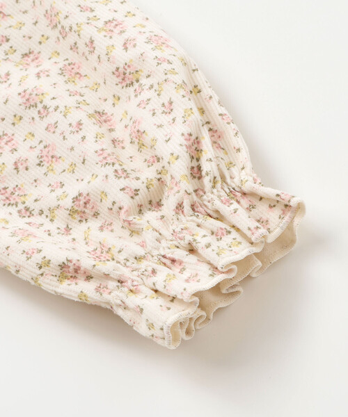 SLAP SLIP（スラップスリップ）の「【お揃い】チェック花柄コーデュロイワンピース+ニットベスト2点セット(80~130cm)（ワンピース・キッズ・ホワイト系その他2/ブラック系その他・110cm/90cm/80ｃｍ/100cm/120cm/130cm）」の10枚目の写真