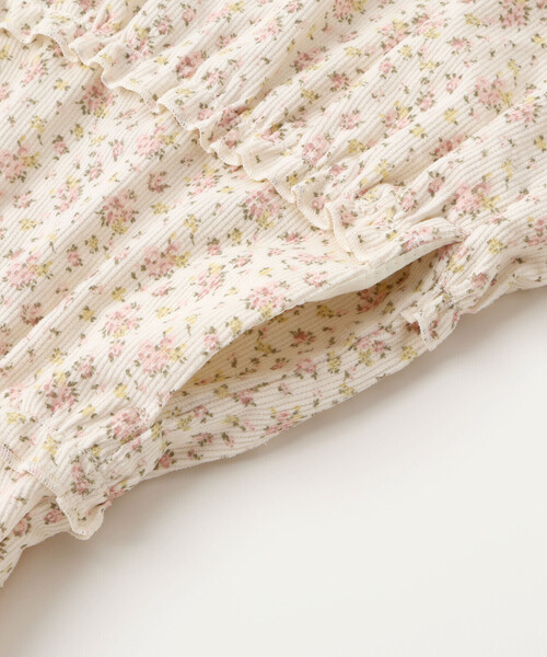 SLAP SLIP（スラップスリップ）の「【お揃い】チェック花柄コーデュロイワンピース+ニットベスト2点セット(80~130cm)（ワンピース・キッズ・ホワイト系その他2/ブラック系その他・110cm/90cm/80ｃｍ/100cm/120cm/130cm）」の11枚目の写真