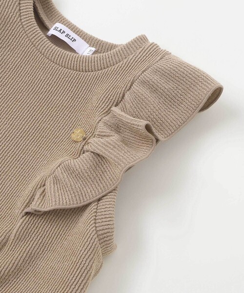 SLAP SLIP（スラップスリップ）の「【お揃い】チェック花柄コーデュロイワンピース+ニットベスト2点セット(80~130cm)（ワンピース・キッズ・ホワイト系その他2/ブラック系その他・110cm/90cm/80ｃｍ/100cm/120cm/130cm）」の17枚目の写真