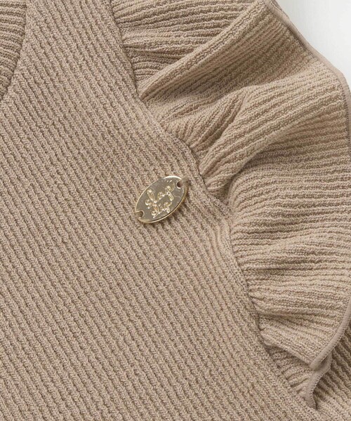 SLAP SLIP（スラップスリップ）の「【お揃い】チェック花柄コーデュロイワンピース+ニットベスト2点セット(80~130cm)（ワンピース・キッズ・ホワイト系その他2/ブラック系その他・110cm/90cm/80ｃｍ/100cm/120cm/130cm）」の19枚目の写真