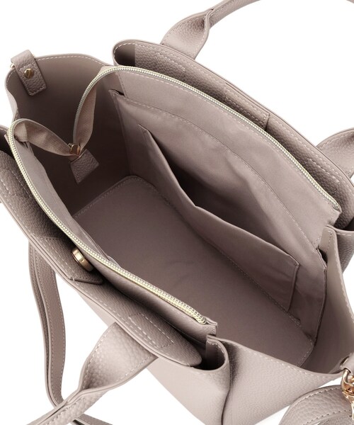 ITS'DEMO（イッツデモ）の「＜かるバッグ＞2WAYトート（ハンドバッグ・レディース・グレー/ナチュラル/ブラック/ピンク系・00）」の6枚目の写真