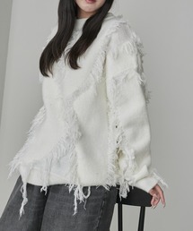 Theater code（シアターコード）の「Fringe Design Knit/フリンジデザインニットメンズ（ニット/セーター）」