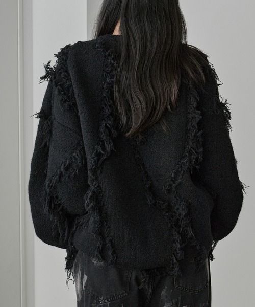 セール】Fringe Design Knit/フリンジデザインニット（ニット/セーター