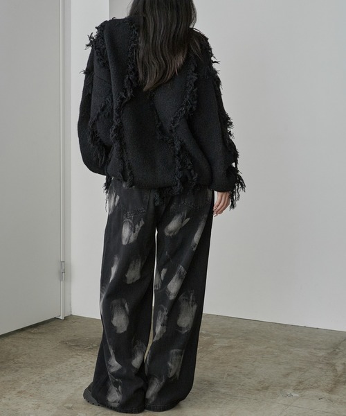 Theater code(シアターコード)の「Fringe Design Knit/フリンジデザインニットメンズ(ニット/セーター・レディース・ブラック/ホワイト/グレー・M/L)」の16枚目の写真
