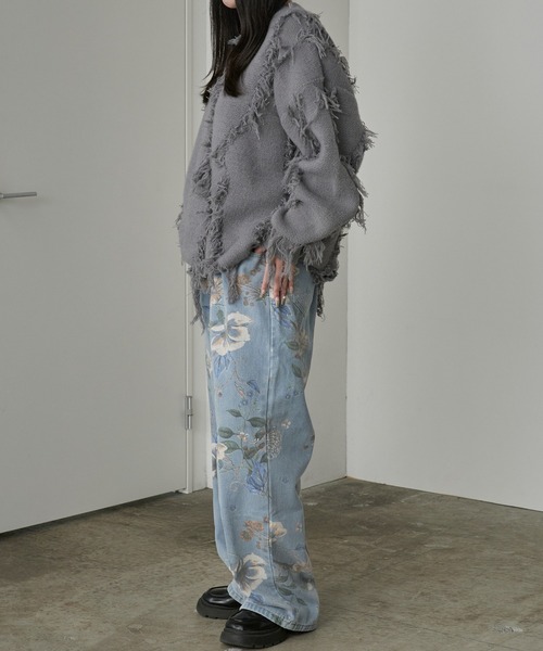Theater code(シアターコード)の「Fringe Design Knit/フリンジデザインニットメンズ(ニット/セーター・レディース・ブラック/ホワイト/グレー・M/L)」の21枚目の写真