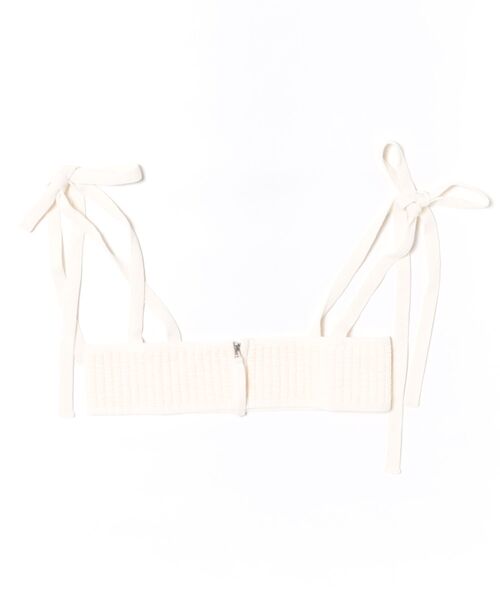 PoI(ポイ)の「【POI】Quilting ribbon bustier キルティングリボンビスチェ(ベスト・レディース・ホワイト/ブラック・FREE)」の12枚目の写真
