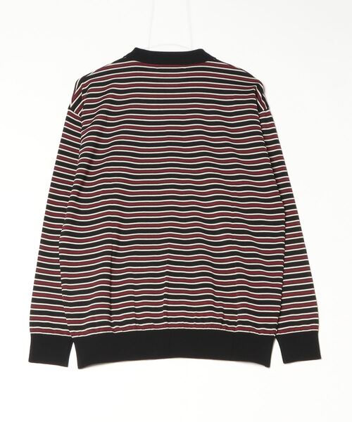 penguin BY MUNSINGWEAR(ペンギン バイ マンシングウェア)の「SADDLE SHOULDER POLO SWEATER ニットポロシャツ ゴルフウェア(ニット/セーター・メンズ・ブラック×レッド/ネイビー系・M/L/XL)」の9枚目の写真