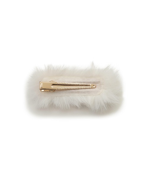 SNIDEL HOME(スナイデルホーム)の「ファーヘアピン(ヘアピン・レディース・チャコールグレー/ピンク/ホワイト/ミント・F)」の11枚目の写真