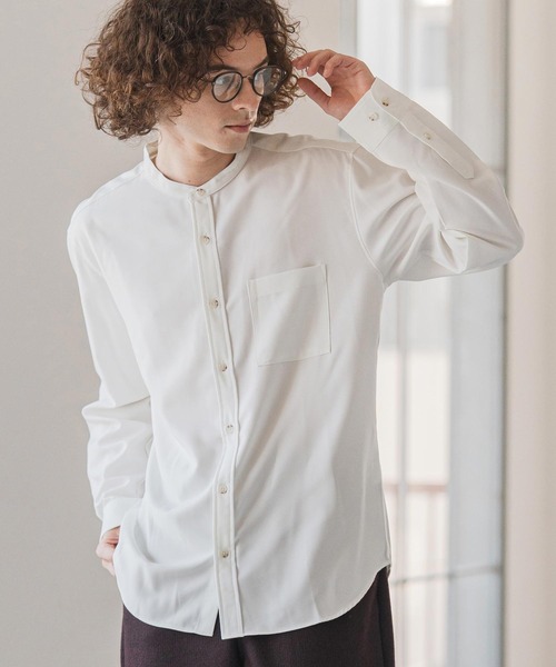 ms6251- 日本製バンドカラーシャツ(HLCM0225)（シャツ/ブラウス