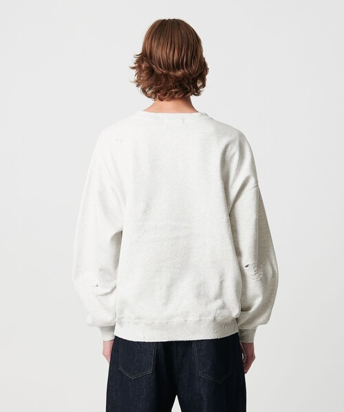 セール】フレンチテリー ディストレスト クルーネック（スウェット