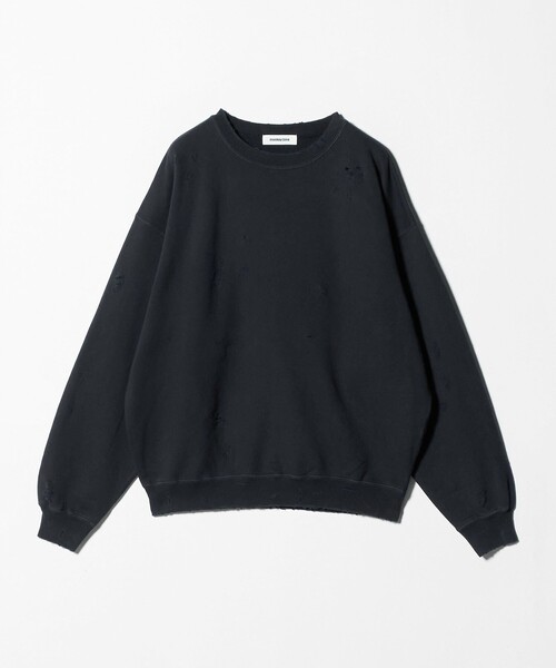 セール】フレンチテリー ディストレスト クルーネック（スウェット
