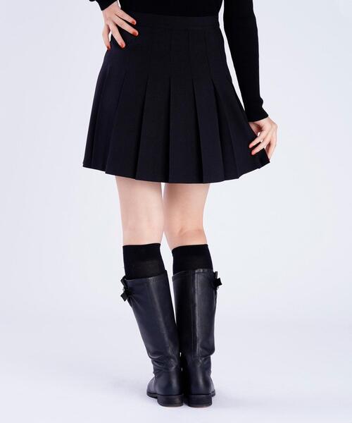 黒のプリーツミニスカート　ハーリップトゥ 新色】Vienna Pleated Mini Skirt