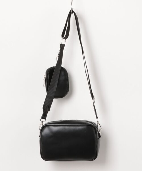 Burner(バーナー)の「【OKUOKU 0909】ミニポーチ付き ショルダーバッグ oku-bag-8-22【RBTS】(ショルダーバッグ・レディース・ブラック・FREE)」の2枚目の写真