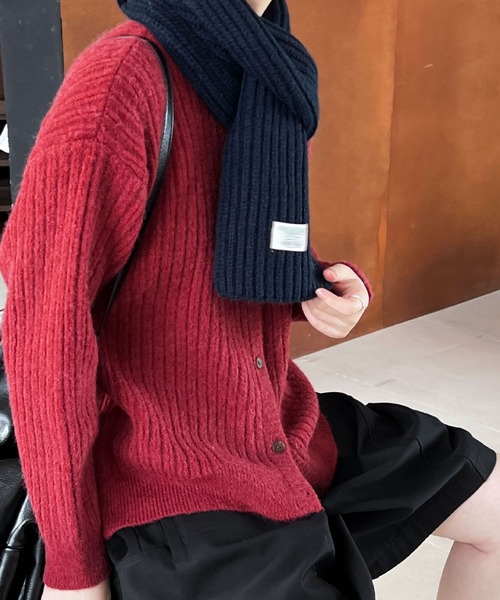 セール】ざっくりリブ編みカーディガン（カーディガン/ボレロ）｜2ly2