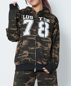 WOKE EDGE / ウォークエッジ SPLAYED CAMO ZIP HOODIE（パーカー