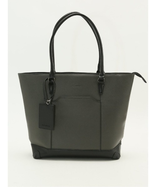 m.f.editorial（エムエフエディトリアル）の「【A4対応】m.f.エディトリアル メンズ サフィアーノ型押し トートバッグ（トートバッグ・メンズ・ブラック/グレー系その他2・FREE）」の2枚目の写真