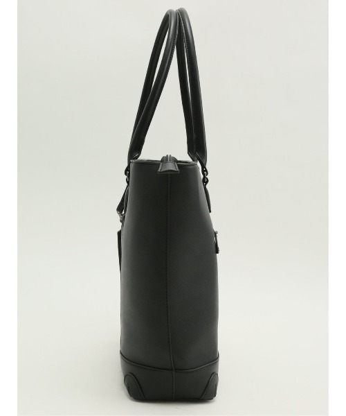 m.f.editorial（エムエフエディトリアル）の「【A4対応】m.f.エディトリアル メンズ サフィアーノ型押し トートバッグ（トートバッグ・メンズ・ブラック/グレー系その他2・FREE）」の8枚目の写真