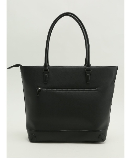 m.f.editorial（エムエフエディトリアル）の「【A4対応】m.f.エディトリアル メンズ サフィアーノ型押し トートバッグ（トートバッグ・メンズ・ブラック/グレー系その他2・FREE）」の9枚目の写真