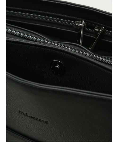 m.f.editorial（エムエフエディトリアル）の「【A4対応】m.f.エディトリアル メンズ サフィアーノ型押し トートバッグ（トートバッグ・メンズ・ブラック/グレー系その他2・FREE）」の12枚目の写真