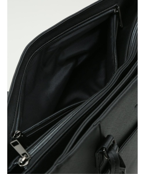 m.f.editorial（エムエフエディトリアル）の「【A4対応】m.f.エディトリアル メンズ サフィアーノ型押し トートバッグ（トートバッグ・メンズ・ブラック/グレー系その他2・FREE）」の13枚目の写真