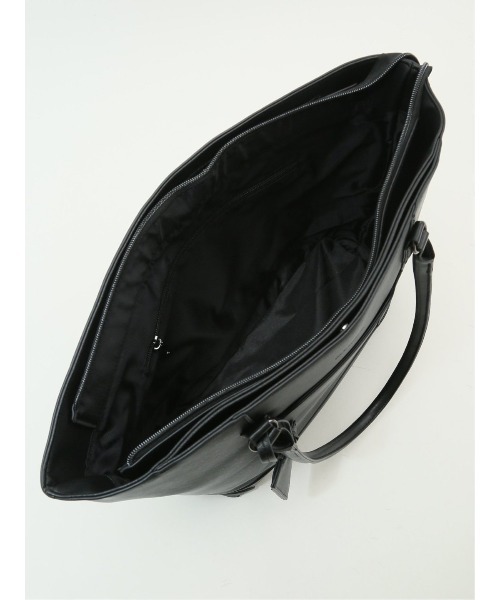 m.f.editorial（エムエフエディトリアル）の「【A4対応】m.f.エディトリアル メンズ サフィアーノ型押し トートバッグ（トートバッグ・メンズ・ブラック/グレー系その他2・FREE）」の14枚目の写真