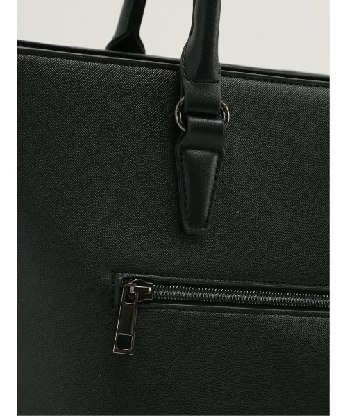 m.f.editorial（エムエフエディトリアル）の「【A4対応】m.f.エディトリアル メンズ サフィアーノ型押し トートバッグ（トートバッグ・メンズ・ブラック/グレー系その他2・FREE）」の15枚目の写真